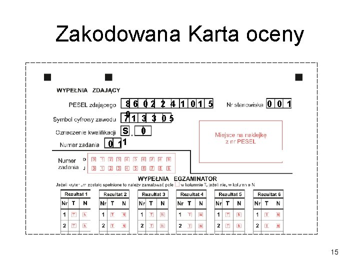 Zakodowana Karta oceny 86 02 2 4 1 01 5 79 1 3 3 Zakodowana Karta oceny 86 02 2 4 1 01 5 79 1 3 3