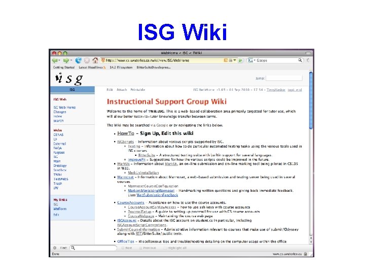 ISG Wiki 