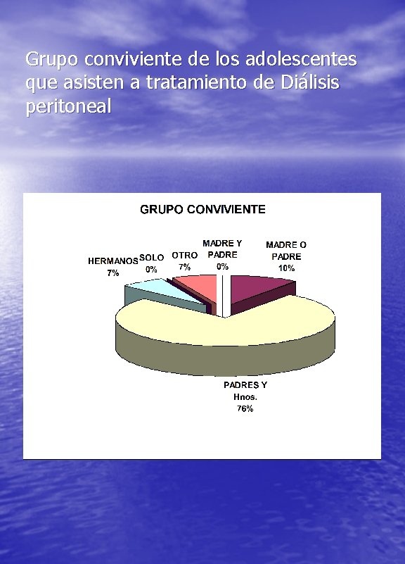 Grupo conviviente de los adolescentes que asisten a tratamiento de Diálisis peritoneal 