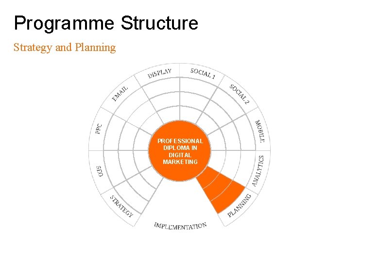 Programme Structure Strategy and Planning PROFESSIONAL DIPLOMA IN DIGITAL MARKETING 