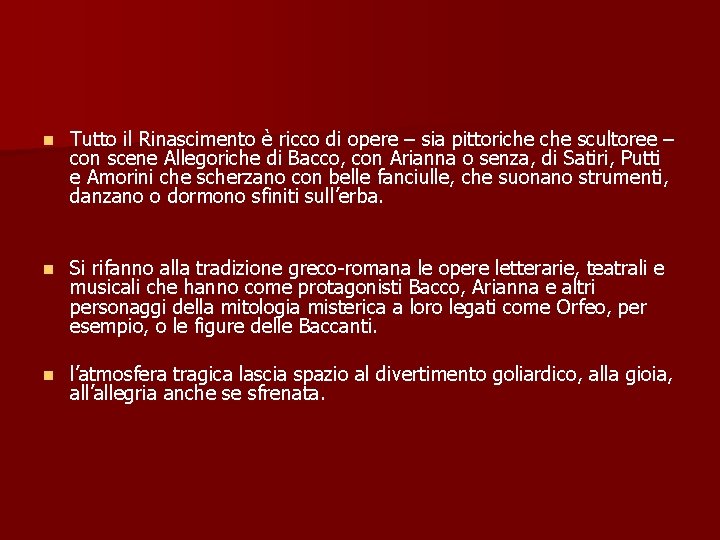 n Tutto il Rinascimento è ricco di opere – sia pittoriche scultoree – con