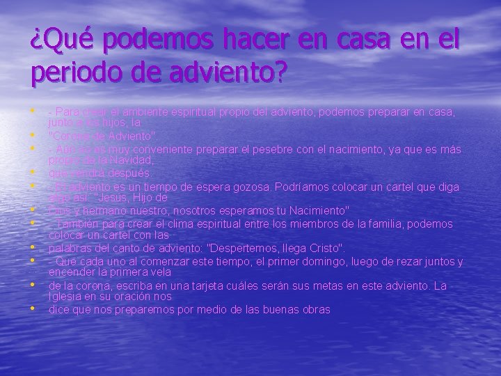 ¿Qué podemos hacer en casa en el periodo de adviento? • • • -