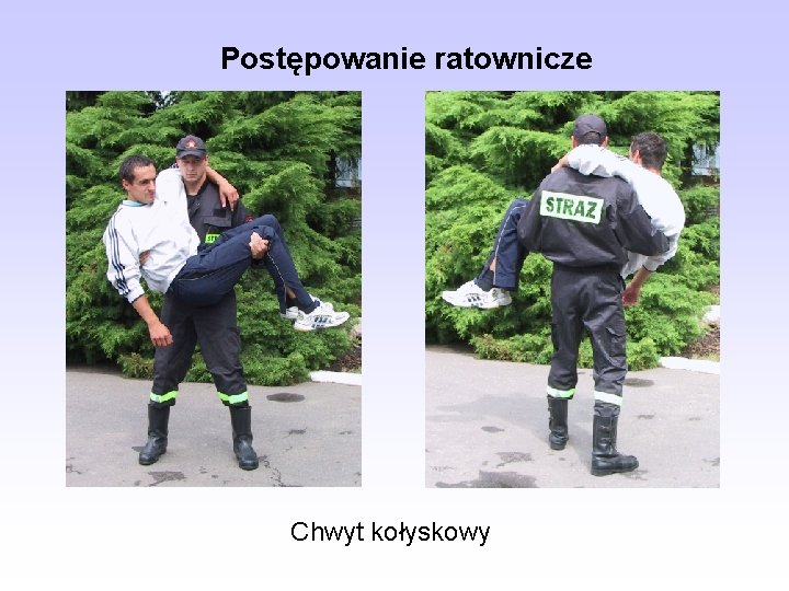 Postępowanie ratownicze Chwyt kołyskowy 