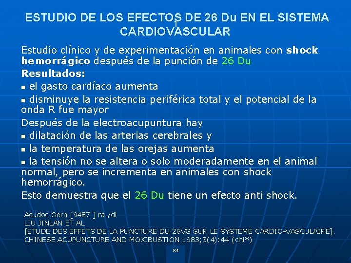ESTUDIO DE LOS EFECTOS DE 26 Du EN EL SISTEMA 1 CARDIOVASCULAR Estudio clínico