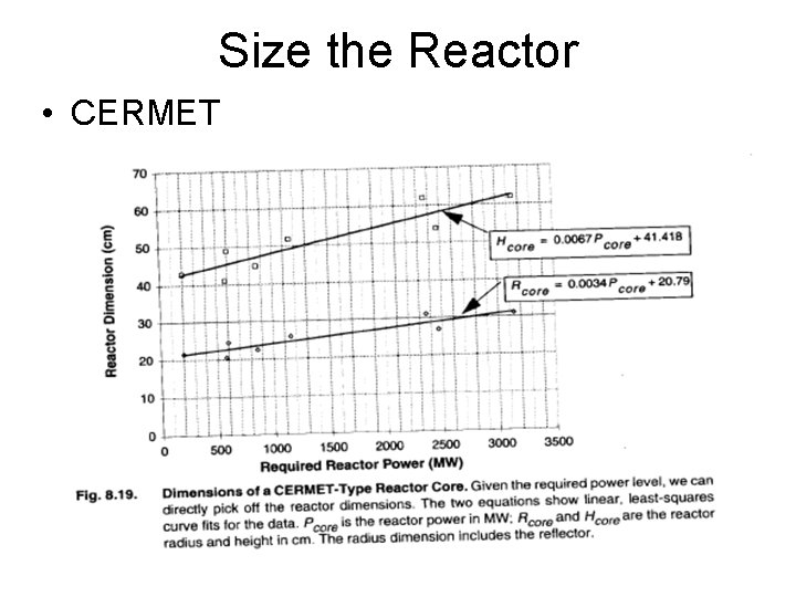 Size the Reactor • CERMET 