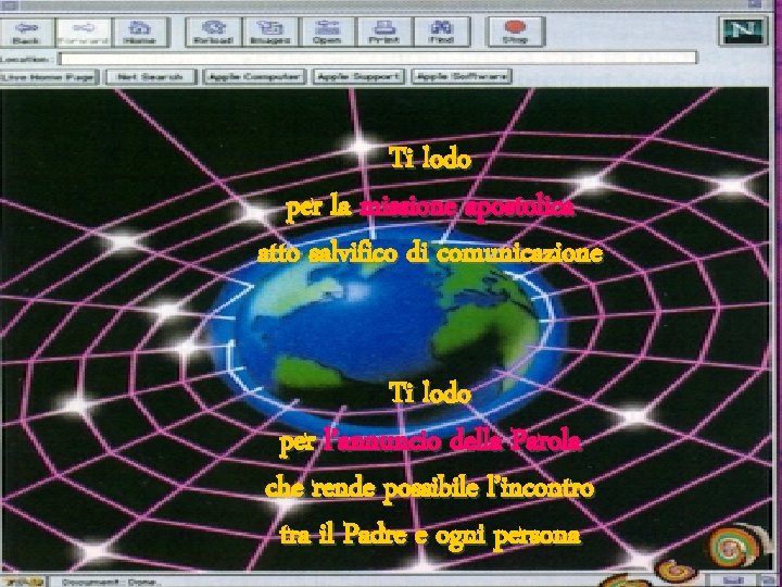 Ti lodo per la missione apostolica atto salvifico di comunicazione Ti lodo per l’annuncio