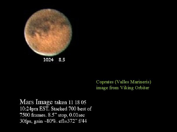 Coprates (Valles Marineris) image from Viking Orbiter 