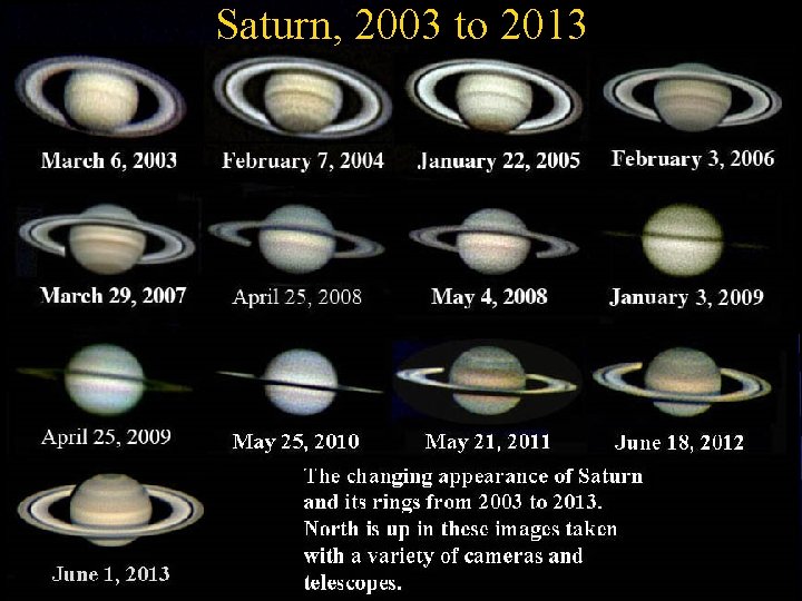 Saturn, 2003 to 2013 April. 2 2003, 2. 5 x Barflow Lens 10” f/6