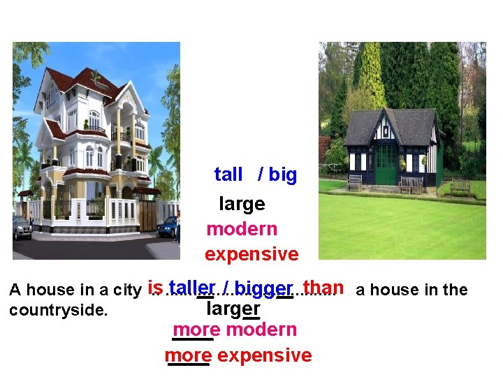 tall / big large modern expensive taller / bigger than a house in the