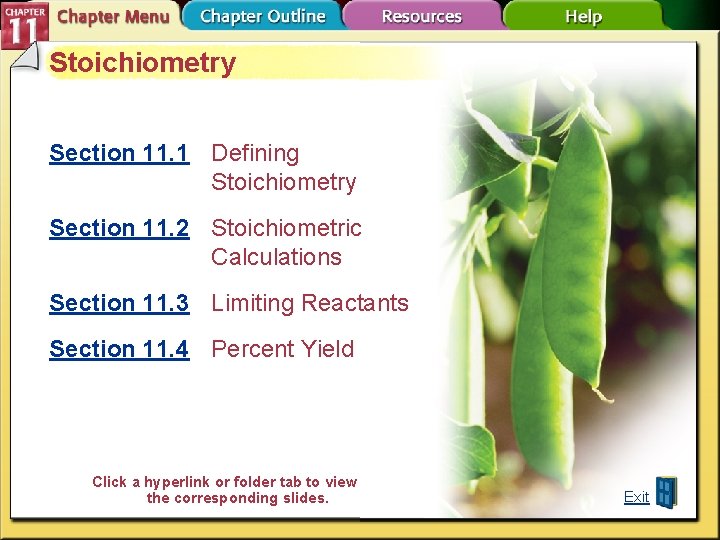 Stoichiometry Section 11. 1 Defining Stoichiometry Section 11. 2 Stoichiometric Calculations Section 11. 3
