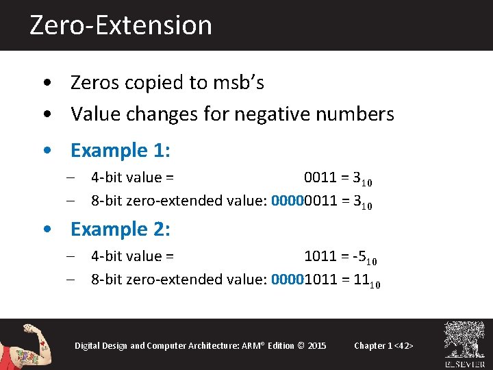 Zero-Extension • Zeros copied to msb’s • Value changes for negative numbers • Example