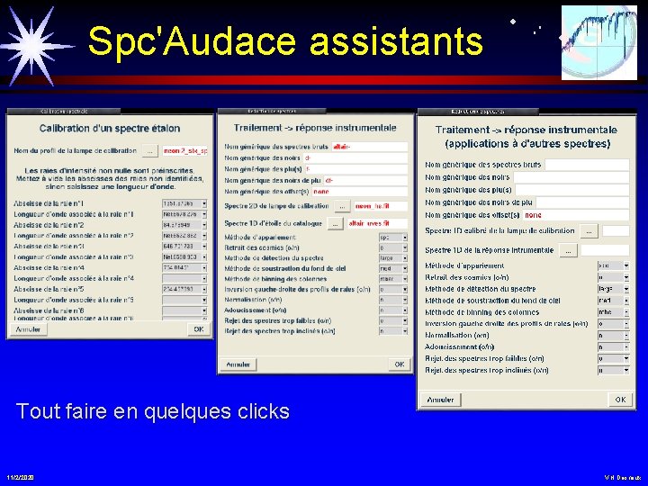 Spc'Audace assistants Tout faire en quelques clicks 11/2/2020 V. H. Desnoux 