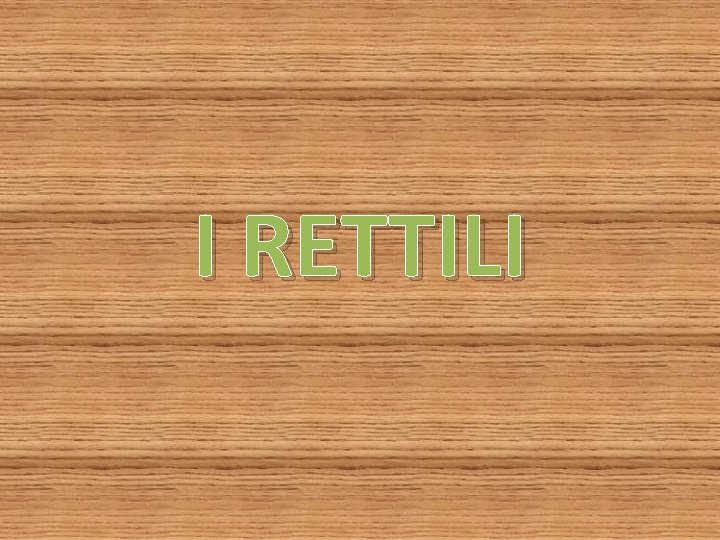 I RETTILI 