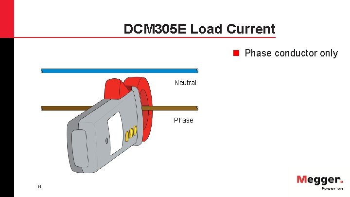 DCM 305 E Load Current n Phase conductor only Neutral Phase 14 