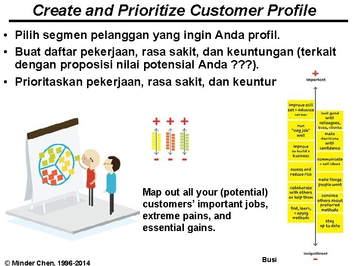 Create and Prioritize Customer Profile • Pilih segmen pelanggan yang ingin Anda profil. •