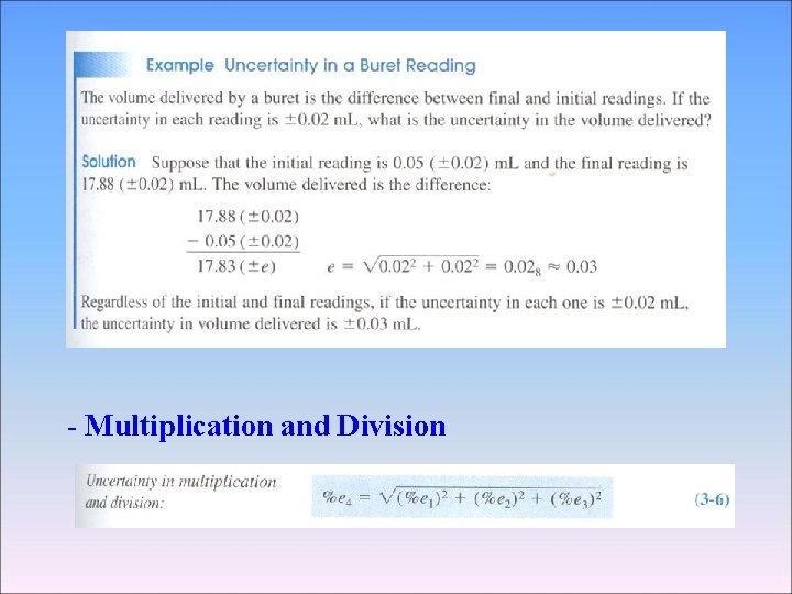 - Multiplication and Division 