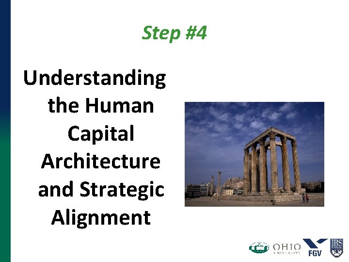 Step #4 Understanding the Human Capital Architecture and Strategic Alignment Step #4 Understanding the Human Capital Architecture and Strategic Alignment