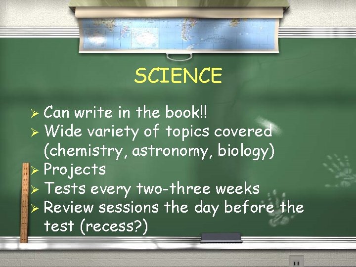 SCIENCE Can write in the book!! Ø Wide variety of topics covered (chemistry, astronomy,