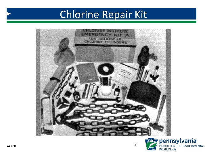 Chlorine Repair Kit WB 3 -10 41 Chlorine Repair Kit WB 3 -10 41