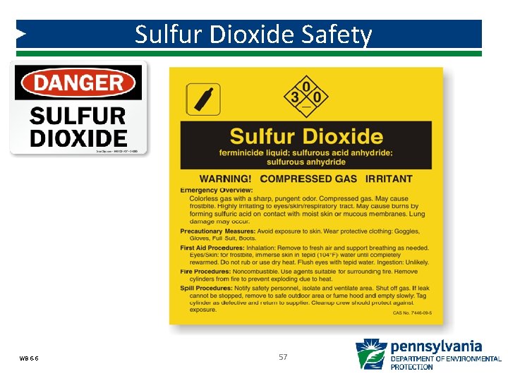 Sulfur Dioxide Safety WB 5 -5 57 Sulfur Dioxide Safety WB 5 -5 57
