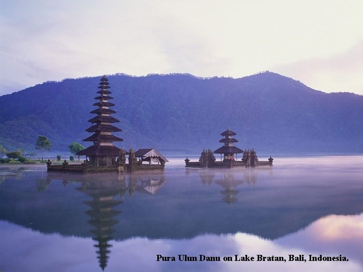 Pura Ulun Danu on Lake Bratan, Bali, Indonesia. 