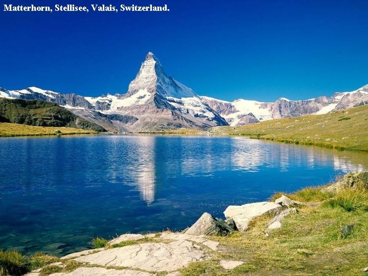 Matterhorn, Stellisee, Valais, Switzerland. 