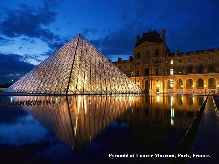 Pyramid at Louvre Museum, Paris, France. 