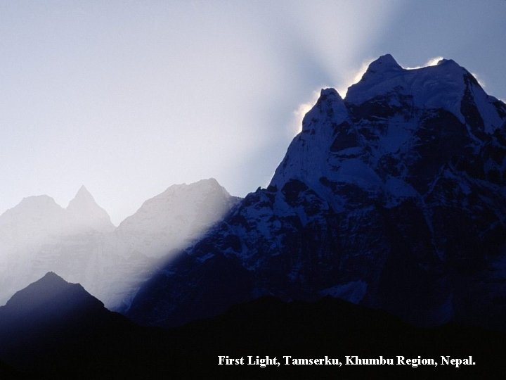 First Light, Tamserku, Khumbu Region, Nepal. 