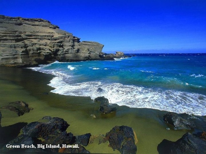 Green Beach, Big Island, Hawaii. 