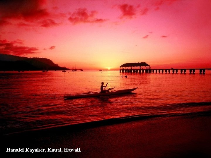 Hanalei Kayaker, Kauai, Hawaii. 