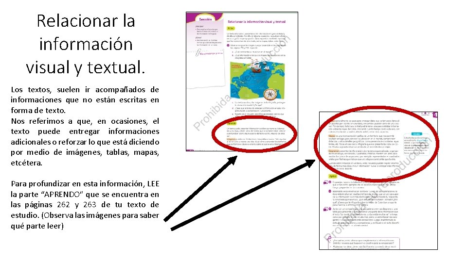 Relacionar la información visual y textual. Los textos, suelen ir acompañados de informaciones que Relacionar la información visual y textual. Los textos, suelen ir acompañados de informaciones que