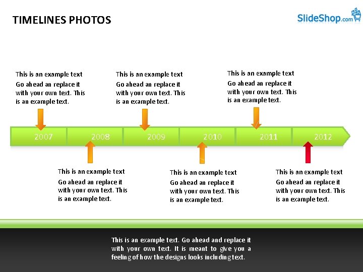 TIMELINES PHOTOS This is an example text Go ahead an replace it with your