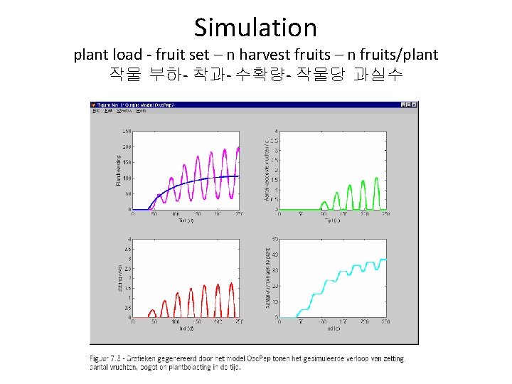 Simulation plant load - fruit set – n harvest fruits – n fruits/plant 작물