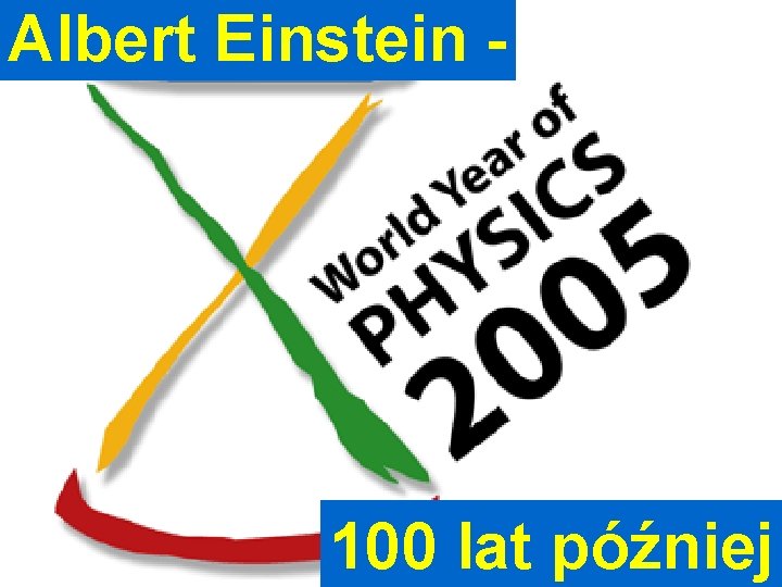 Albert Einstein - 100 lat później Jan Pluta, Wydział Fizyki PW 