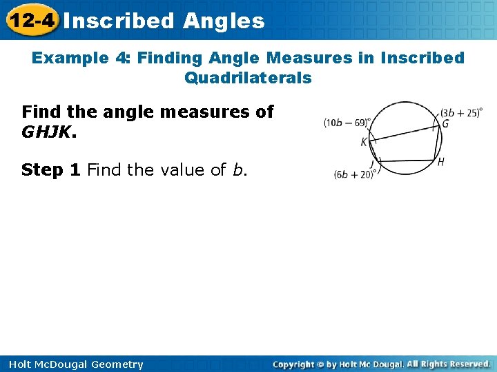 12 4 Inscribed Angles Objectives Find The Measure