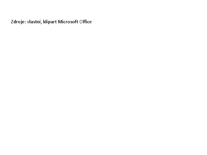 Zdroje: vlastní, klipart Microsoft Office 