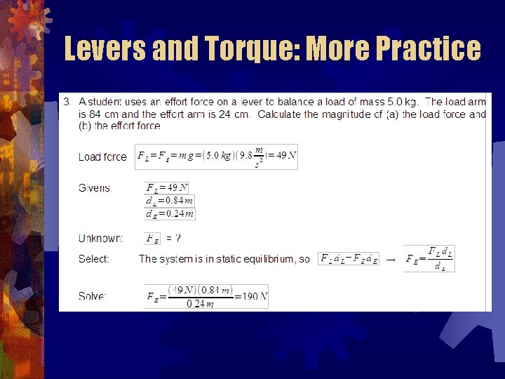 Levers and Torque: More Practice 