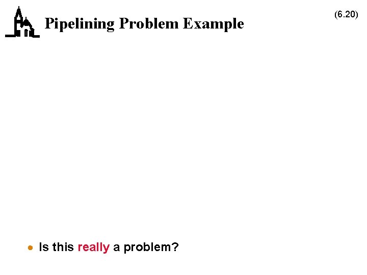 Pipelining Problem Example · Is this really a problem? (6. 20) 