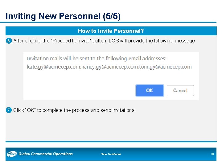 Inviting New Personnel (5/5) How to Invite Personnel? • 6 After clicking the “Proceed Inviting New Personnel (5/5) How to Invite Personnel? • 6 After clicking the “Proceed