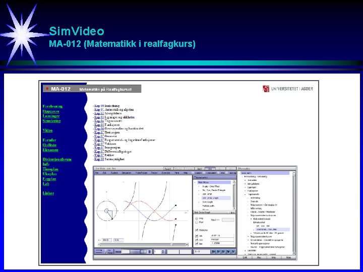 Sim. Video MA-012 (Matematikk i realfagkurs) 