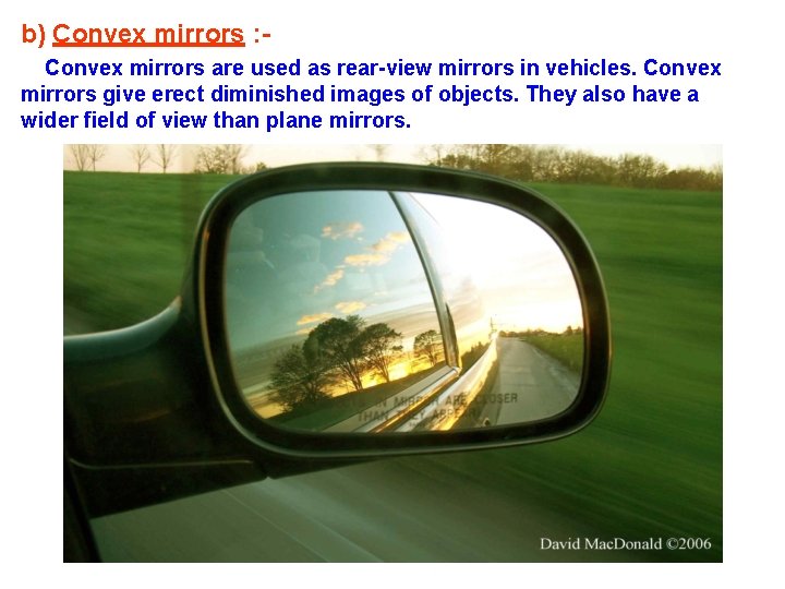 Light Reflection And Refraction 1, Is A Car Rear View Mirror Convex Or Concave Plane