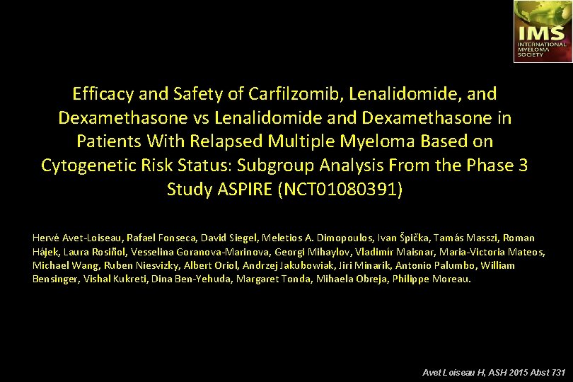 Efficacy and Safety of Carfilzomib, Lenalidomide, and Dexamethasone vs Lenalidomide and Dexamethasone in Patients