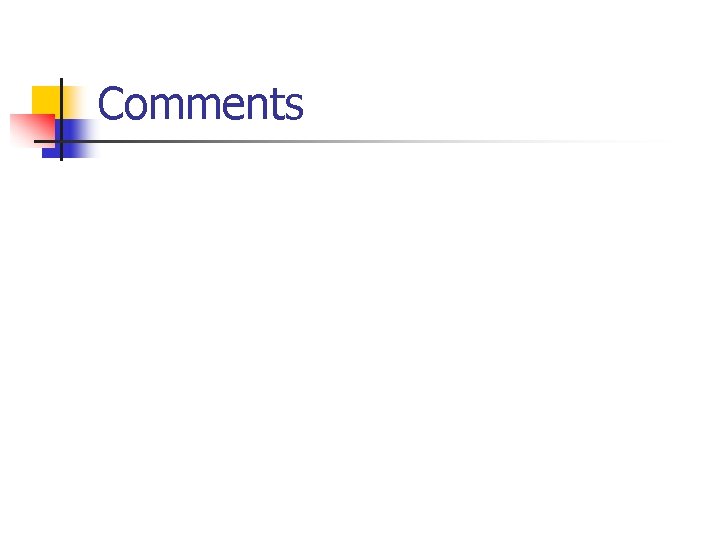 Comments 