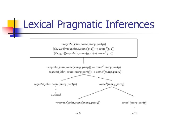 Lexical Pragmatic Inferences 