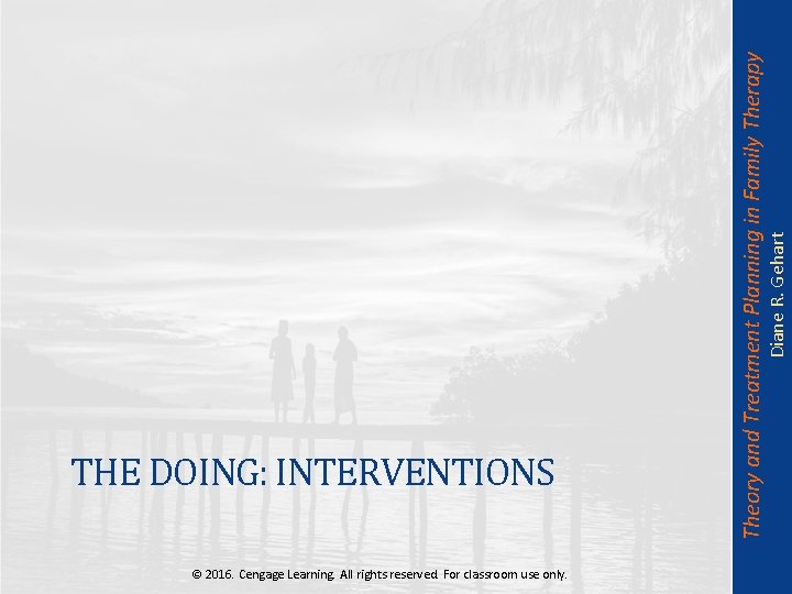 Diane R. Gehart Theory and Treatment Planning in Family Therapy THE DOING: INTERVENTIONS ©