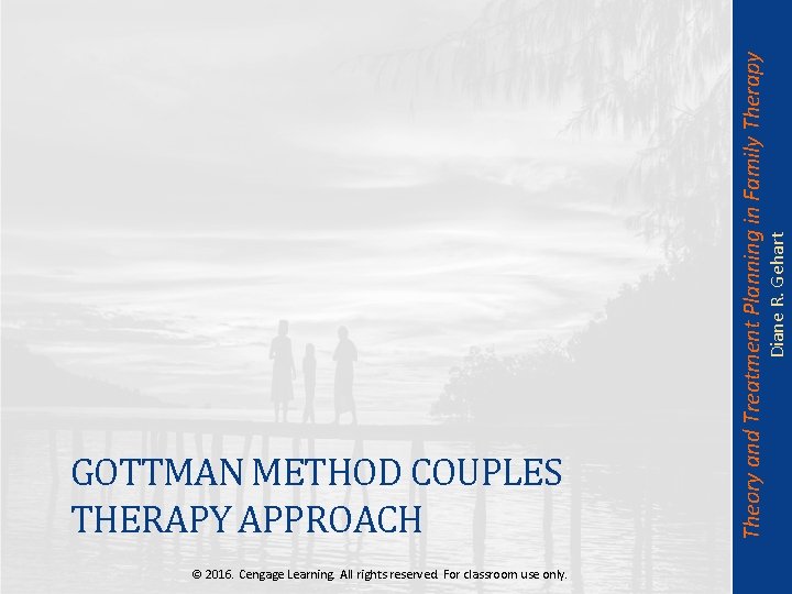 Diane R. Gehart Theory and Treatment Planning in Family Therapy GOTTMAN METHOD COUPLES THERAPY