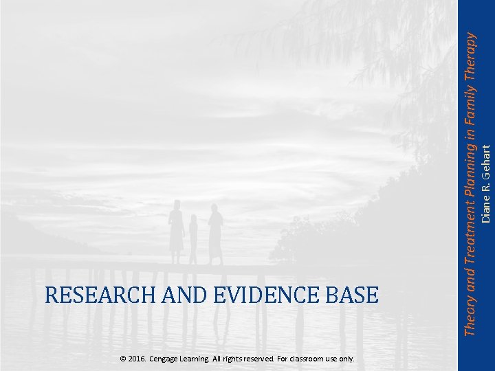 Diane R. Gehart Theory and Treatment Planning in Family Therapy RESEARCH AND EVIDENCE BASE