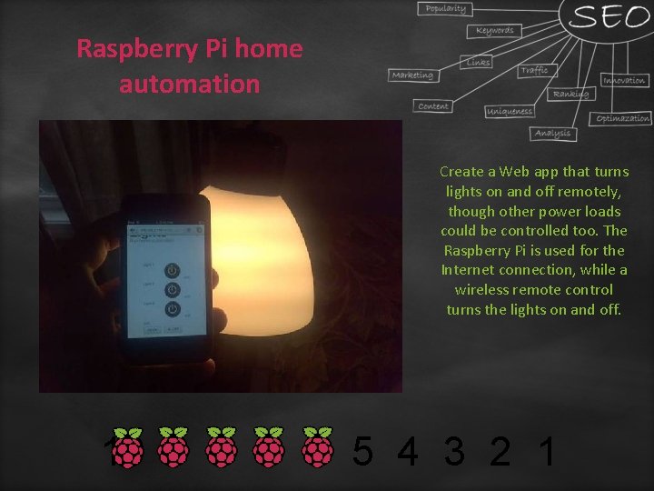 Raspberry Pi home automation Create a Web app that turns lights on and off