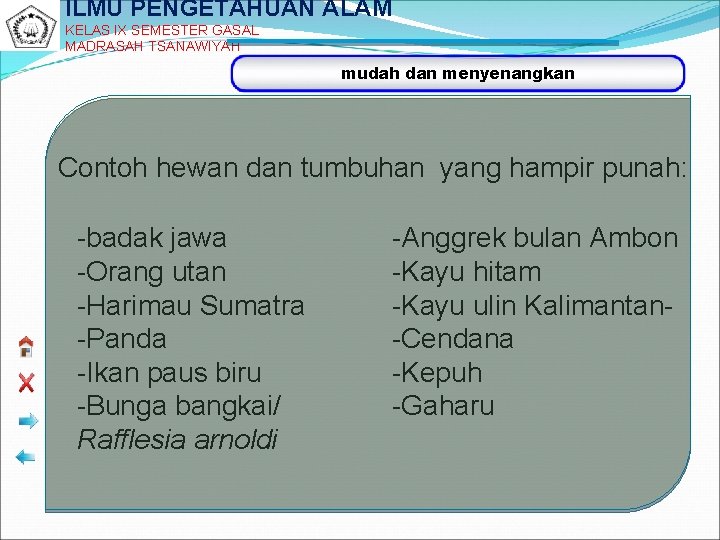 ILMU PENGETAHUAN ALAM KELAS IX SEMESTER GASAL MADRASAH TSANAWIYAH mudah dan menyenangkan Contoh hewan