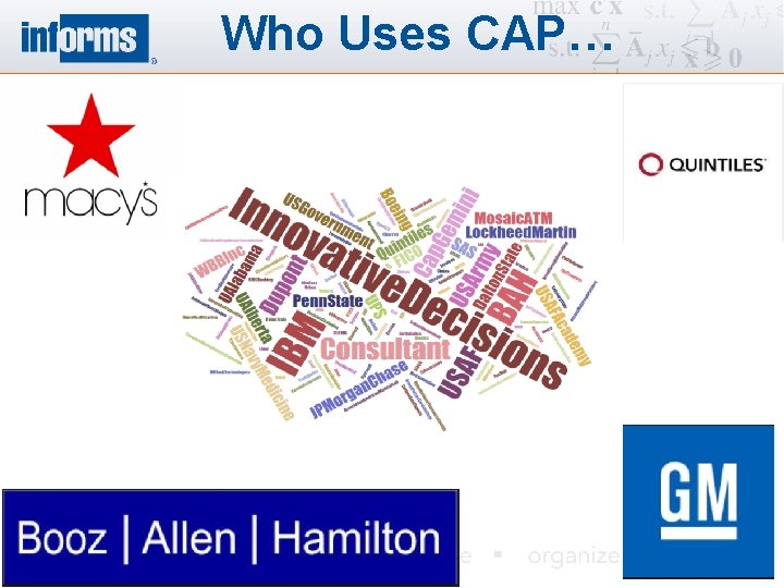 Who Uses CAP… 33 